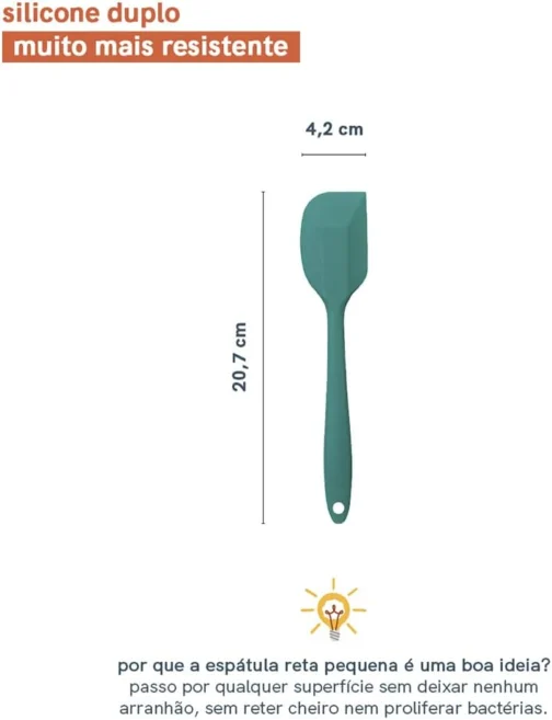 Oikos - Espátula de Silicone Verde Escura Pequena - Imagem 3