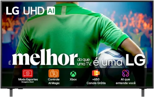 Smart TV 4K 55" LG UHD 55UA85 Processador α7 AI Ger8 4K Super Upscaling Google Cast Alexa Integrado Controle AI Smart Magic WebOS 25 - Imagem 2
