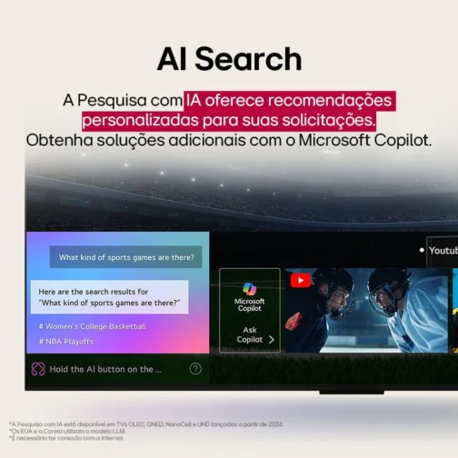 Smart TV 4K 55" LG UHD 55UA85 Processador α7 AI Ger8 4K Super Upscaling Google Cast Alexa Integrado Controle AI Smart Magic WebOS 25 - Imagem 15