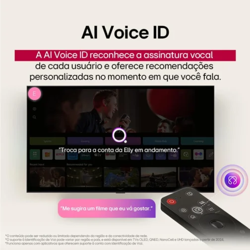 Smart TV 4K 55" LG UHD 55UA85 Processador α7 AI Ger8 4K Super Upscaling Google Cast Alexa Integrado Controle AI Smart Magic WebOS 25 - Imagem 17