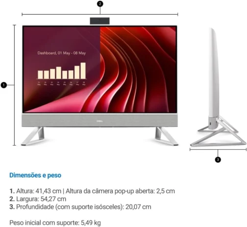 Computador Dell 24 All-in-1 AIO-i1303-A15, Intel Core i5-1334U - Imagem 13