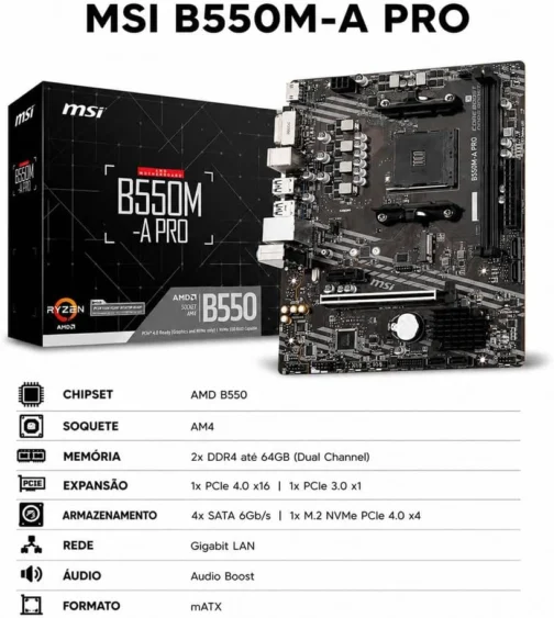 PC GAMER RYZEN 7 5700X, B550M, WI-FI, 32GB RAM, NVME 1TB, NVIDIA RTX 5060 8GB - Imagem 5