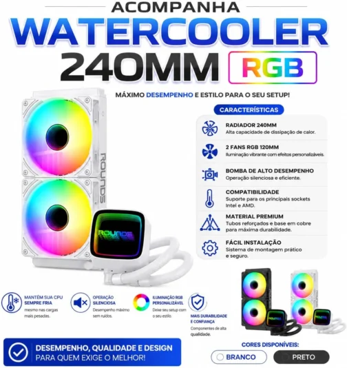 PC GAMER RYZEN 7 5700X, B550M, WI-FI, 32GB RAM, NVME 1TB, NVIDIA RTX 5060 8GB - Imagem 7