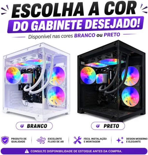 PC GAMER RYZEN 7 5700X, B550M, WI-FI, 32GB RAM, NVME 1TB, NVIDIA RTX 5060 8GB - Imagem 11