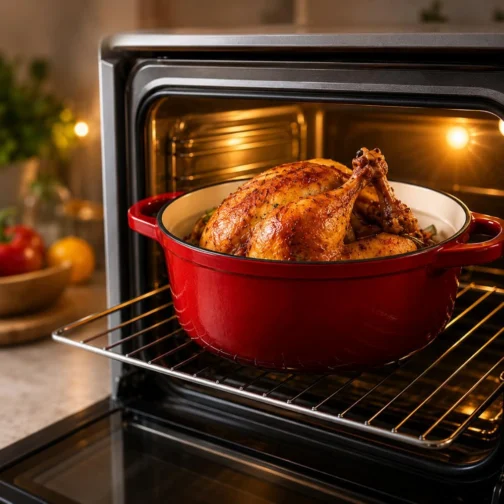 Conjunto de Panelas Holândesa Ferro Fundido Esmaltado, 3 Peças, Indução Forno e Fogão, Antiaderente, Caçarola 24 cm. Grande 4.2L, Média 3L, Menor 2L. (Black) - Imagem 9