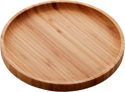 LYOR - Bandeja de Bambu Round 20cm - Mesa Posta - Organização - Utensílios de Cozinha - Enxoval - Decoração - Petisqueira - Utilidades Domésticas - Imagem 2