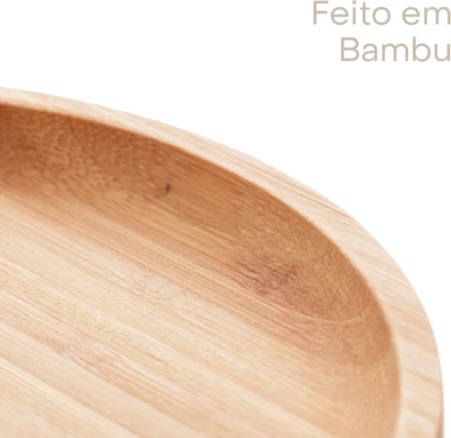 LYOR - Bandeja de Bambu Round 20cm - Mesa Posta - Organização - Utensílios de Cozinha - Enxoval - Decoração - Petisqueira - Utilidades Domésticas - Imagem 3