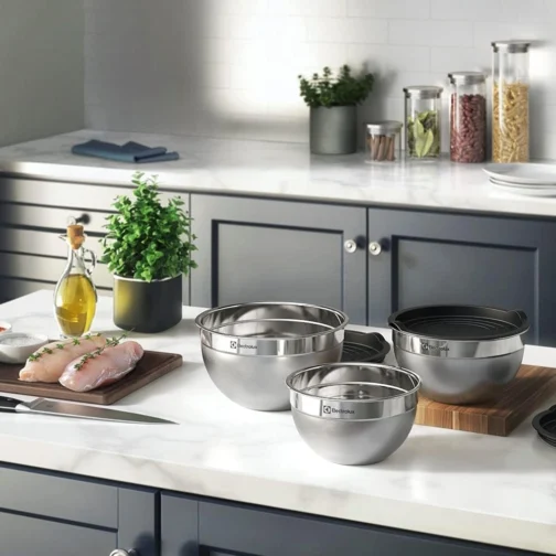 Electrolux Kit Bowls Tigelas de Inox com Tampa Plástica, 3 Unidades - Imagem 8