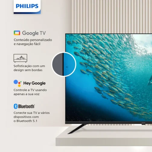 PHILIPS, Smart TV, 50'' 4K UHD, 50PUG7019/78, Google TV, Comando de Voz, HDR - Imagem 9