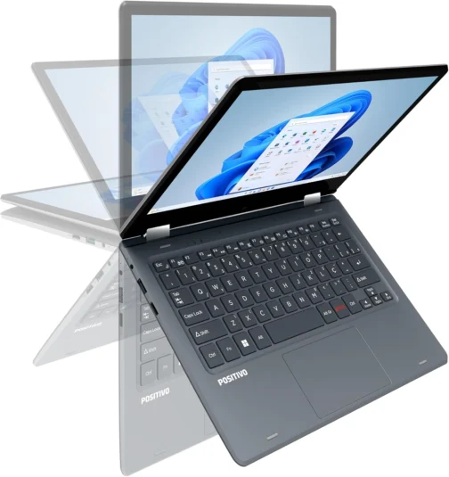 Notebook Positivo Duo 2 em 1 Intel Celeron Windows 11 Home 4GB 128GB, Tela 11.6" IPS HD, Cinza - C4128B-3 - Imagem 6