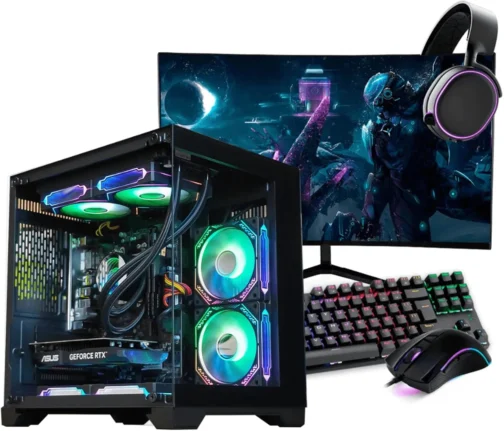 PC Gamer Completo Ryzen 5 5500, RTX 3050, 16GB DDR4, SSD 480GB, 600W 80 Plus, Monitor 21.5" Full HD, Kit Gamer, Windows 11 Pro, M9CW8G17-E - Imagem 2