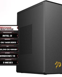 PC Desktop Intel Core i3 4ª Geração, 8GB ou 16GB RAM DDR3, SSD 120GB/240GB/480GB, Windows 11, 4 Portas USB, HDMI, Preto, Torre (120, GB, 16, GB)