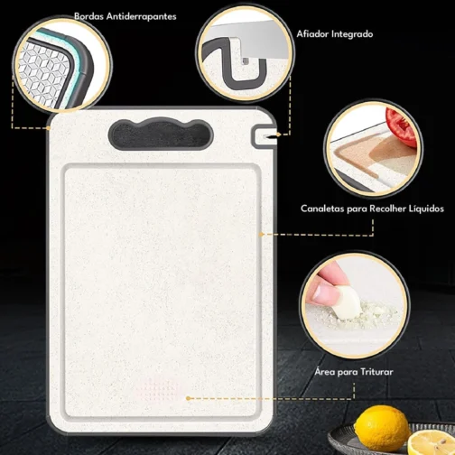 LUMAI Tabua de Cortar Monaco de Aço Inoxidável 304 Legitimo, Espessura 0.5mm, Utensilio de Cozinha Premium - Imagem 4
