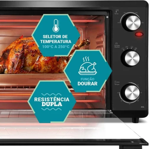 Forno Elétrico Philco 44L Dupla Resistência PFE44P 220V - Imagem 5