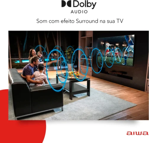Smart TV Aiwa 32”, Android, HD, Borda Ultrafina, HDR10, Dolby Áudio - AWS-TV-32-BL-02-A - Imagem 4