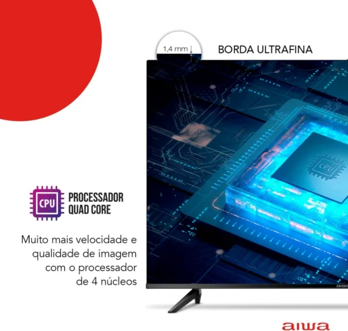 Smart TV Aiwa 32”, Android, HD, Borda Ultrafina, HDR10, Dolby Áudio - AWS-TV-32-BL-02-A - Imagem 8