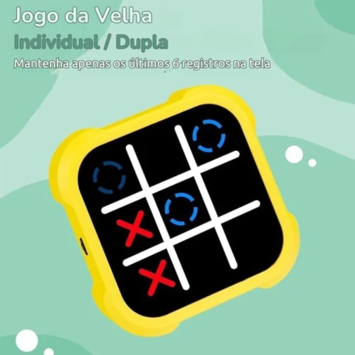 Jogo Raciocinio Lógico 3 em 1 Infantil Eletronico, Jogo da Velha, Memória e Toupeira, Portátil, para Treino de Memória e Concentração - Imagem 7
