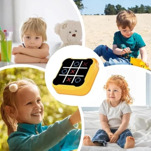 Jogo Raciocinio Lógico 3 em 1 Infantil Eletronico, Jogo da Velha, Memória e Toupeira, Portátil, para Treino de Memória e Concentração - Imagem 8