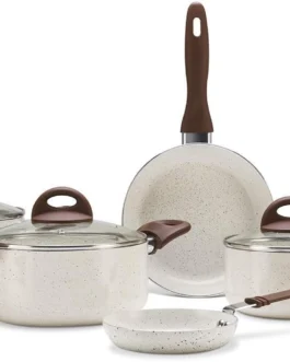 Brinox – Jogo de Panelas Antiaderente Ceramic Life 6 Peças Smart Plus – Vanilla