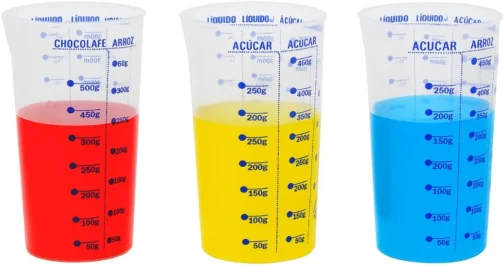 Copo Medidor Dosador 570ml, Marcação Azul, Utensílio Cozinha - Imagem 3