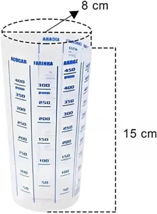 Copo Medidor Dosador 570ml, Marcação Azul, Utensílio Cozinha - Imagem 4