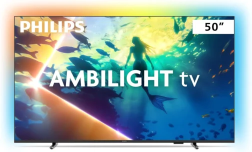 PHILIPS, Smart TV Ambilight 50" 4K, Titan OS, 50PUG8100/78, Comando de Voz, HDR10+/Dolby Atmos, VRR/ALLM, Bluetooth - Imagem 2