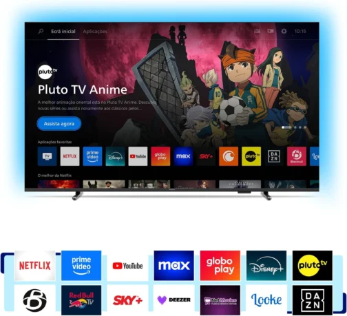 PHILIPS, Smart TV Ambilight 50" 4K, Titan OS, 50PUG8100/78, Comando de Voz, HDR10+/Dolby Atmos, VRR/ALLM, Bluetooth - Imagem 9