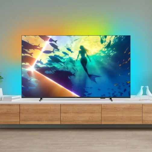 PHILIPS, Smart TV Ambilight 50" 4K, Titan OS, 50PUG8100/78, Comando de Voz, HDR10+/Dolby Atmos, VRR/ALLM, Bluetooth - Imagem 10