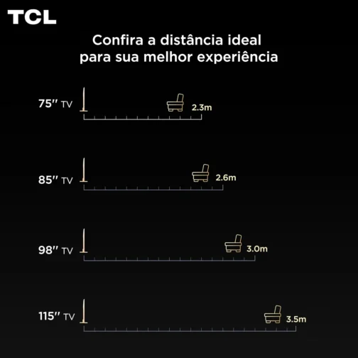 Smart TV 50" TCL 4K UHD QLED 50P7K Google TV AiPQ Google Assistente 3 HDMI - Imagem 10