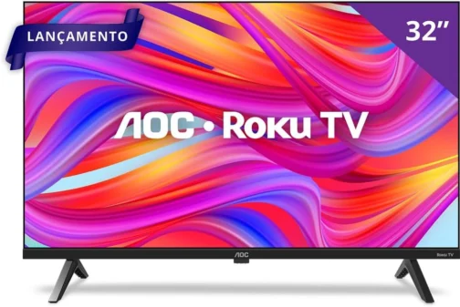 AOC, Smart TV, Roku, 32'' HD, 32S5045/78G, com HDMI, USB, Wi-Fi, Conversor Digital - Imagem 2
