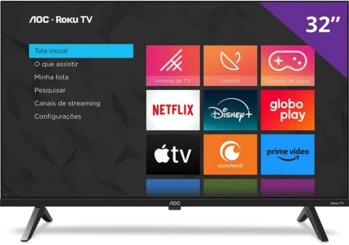 AOC, Smart TV, Roku, 32'' HD, 32S5045/78G, com HDMI, USB, Wi-Fi, Conversor Digital - Imagem 3