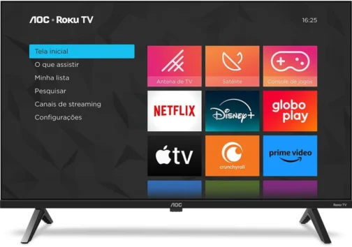 AOC, Smart TV, Roku, 32'' HD, 32S5045/78G, com HDMI, USB, Wi-Fi, Conversor Digital - Imagem 6