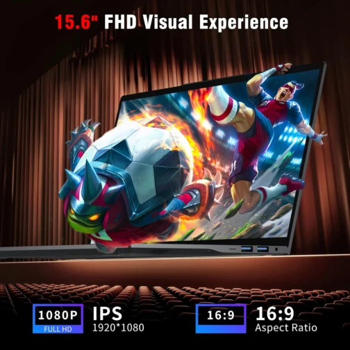 Laptop de 15,6 polegadas, laptops com processador Core (até 3,40 GHz), laptop para jogos 16 GB de RAM, 512 GB de ROM, FHD 1920 x 1080, laptops tradicionais Win 11 Pro, computadores com netbook Wi-Fi - Imagem 4