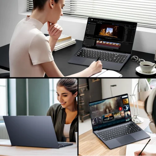 Laptop de 15,6 polegadas, laptops com processador Core (até 3,40 GHz), laptop para jogos 16 GB de RAM, 512 GB de ROM, FHD 1920 x 1080, laptops tradicionais Win 11 Pro, computadores com netbook Wi-Fi - Imagem 8