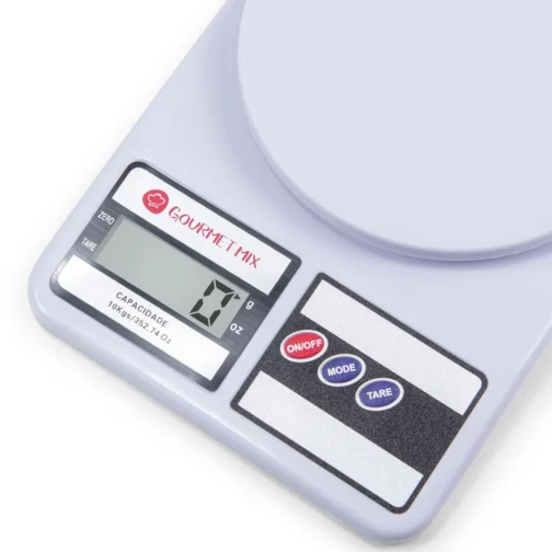 Gourmet Mix Balança de Cozinha Digital de Precisão até 10Kg Compacta em Polipropileno para Receitas Doces e Salgadas, Artesanato, Delivery e Laboratórios - Imagem 8