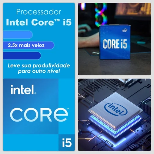 PC Gamer Completo Intel Core i5 8GB SSD 256GB Monitor 19" Fonte 300W Kit Gamer Strong Tech - Imagem 5