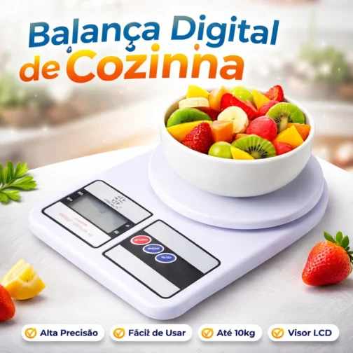 Balança de Cozinha Digital Premium Gourmet Resistente à Água Portátil Base Antiderrapante Visor de Alta Definição Pesagem Precisa Durável Moderna Ideal para Alimentos Frescos Doces Salgados Compacta - Imagem 3