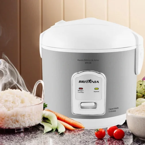 Panela de arroz, Bpa5bi, 5 xícaras, Branco, 110v, Britânia - Imagem 7