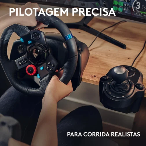 Logitech G, G29 SE Driving Force, Combo Volante Pedais e Câmbio, USB, PS5, PS4, PS3 e PC - Imagem 4