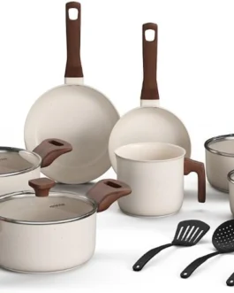 Mimo Style, Conjunto de Panelas 10 Peças Pratic Cook Marmol