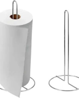 Suporte para Rolo de Papel Toalha Aço Inoxidável Cromado Premium Base Estável e Design Moderno para Cozinha