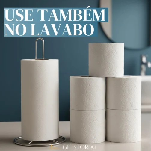 Suporte para Rolo de Papel Toalha Aço Inoxidável Cromado Premium Base Estável e Design Moderno para Cozinha - Imagem 10