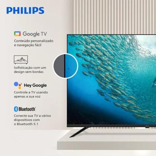 PHILIPS, Smart TV, 65'' 4K UHD, 65PUG7019/78, Google TV, Comando de Voz, HDR - Imagem 10