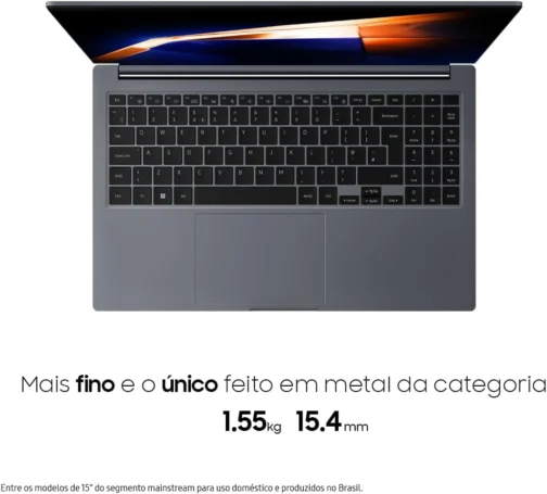 Samsung Galaxy Book4 Intel® Core™ i7-1355U, Windows 11 Home, 16GB, 512GB SSD, Iris Xe, 15.6'' Full HD LED, 1.55kg*. - Imagem 5