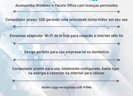 PC CPU i7 4770,16GB RAM, SSD 1TB, WIN 11, WIFI 5G USB, OFFICE 2024 1 ANO DE GARANTIA - Imagem 3