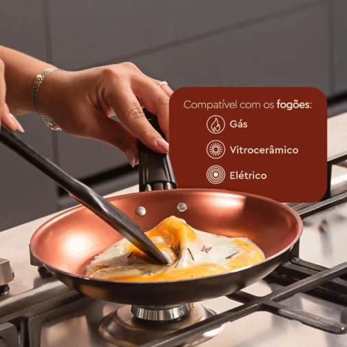 Brinox, Jogo de Panelas Brinox Antiaderente Topázio 10 Peças Cinza Range - Imagem 4