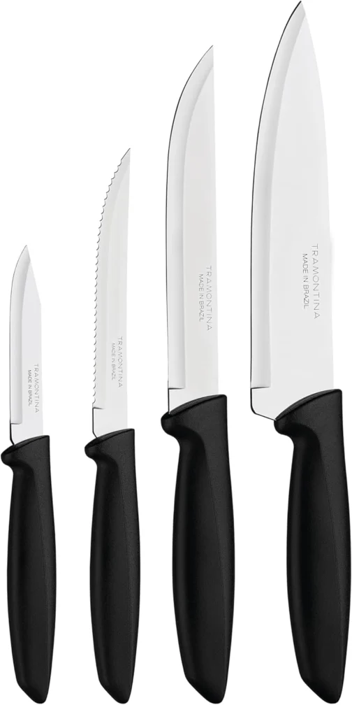 Tramontina JOGO FACAS INOX 4PC PLENUS PRE, Preto - Imagem 2