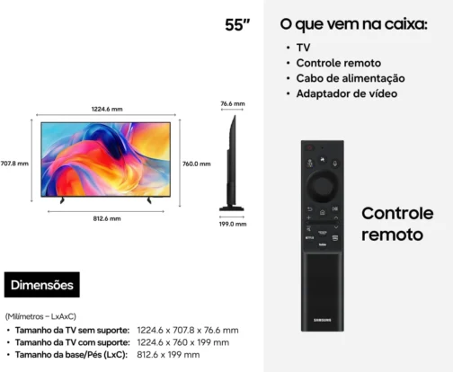 Samsung Smart TV 55" MiniLED 4K M75H - Imagem 8