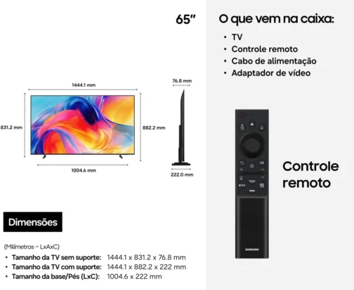 Samsung Smart TV 65" MiniLED 4K M75H - Imagem 8