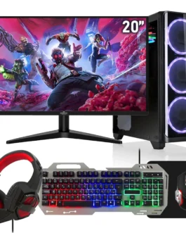 Computador Gamer Pc Completo Intel Core i5 8GB SSD 512GB Kit Gamer RGB Com Headset Monitor 20″ Strong Tech